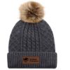 Image de Tuque pompon avec écusson en cuir  - 1E140L